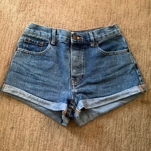 100% cotton jean shorts forever 21